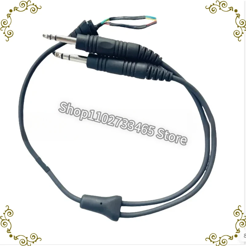 

90%new For Bose A20 Aviation Headset Stereo Double Plug Adapter Cable 6.3mm 5.2mm