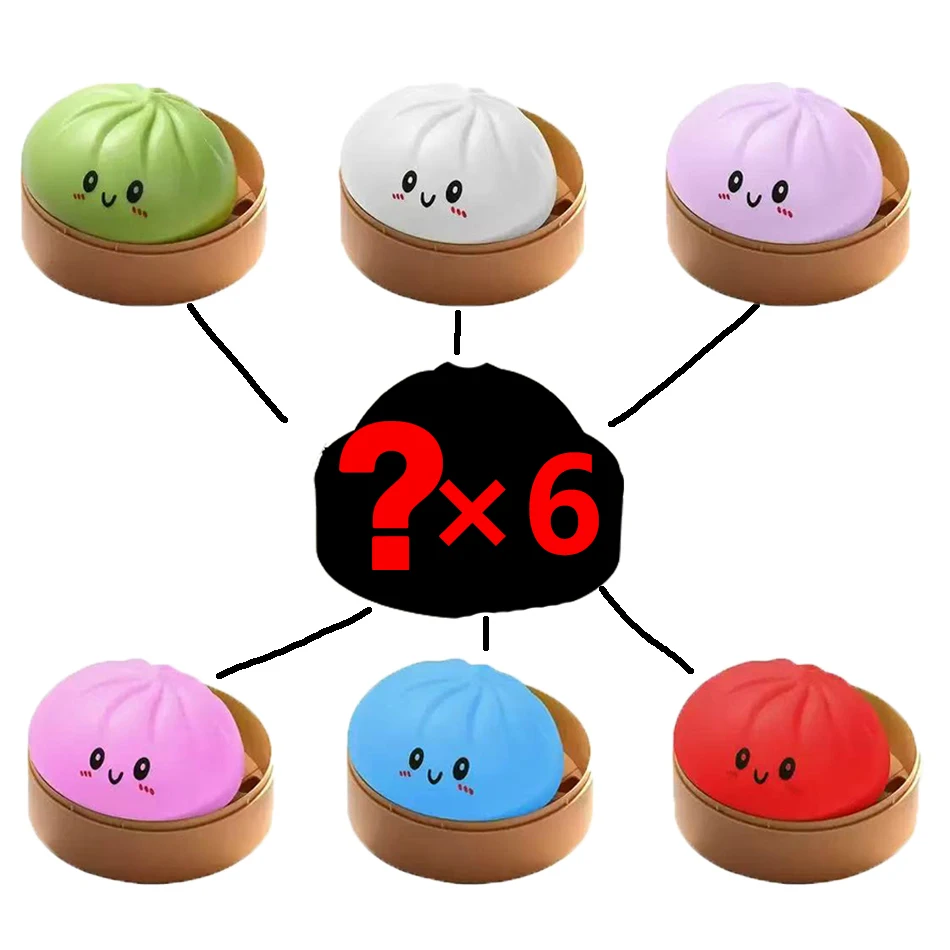 Random New Glitter Dumpling Glitter Dumpling Squishy with Box Dumplings Sensory Squeeze Toy for Stress Relief