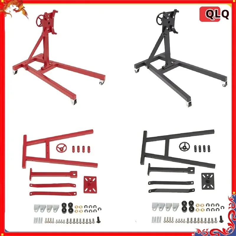 Rotating Engine Stand with Wheels Garage Series Engine Repair Flip Frame 1/10 Scale Simulation Toy Parts Assembly Accessories