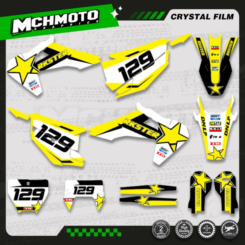 

MCHMFG Custom Graphics Decal Stickers Kit For Husqvarna TC FC 2019 2020 2021 TE FE 2020 2021 2022 Motorcycle Decal Stickers