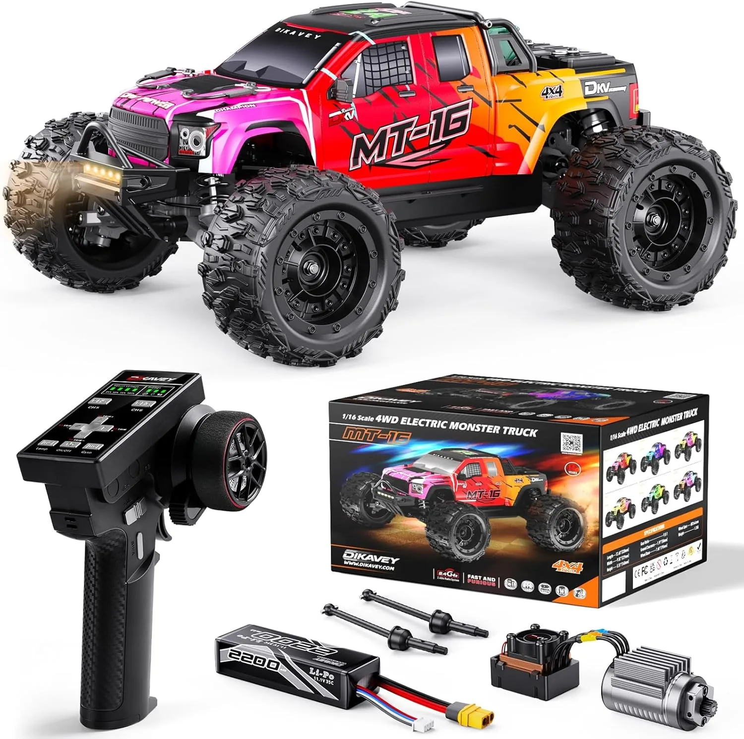 

1/16 50MPH Brushless 4WD RC Truck,Upgradeable All-Terrain Remote Control Cars wi