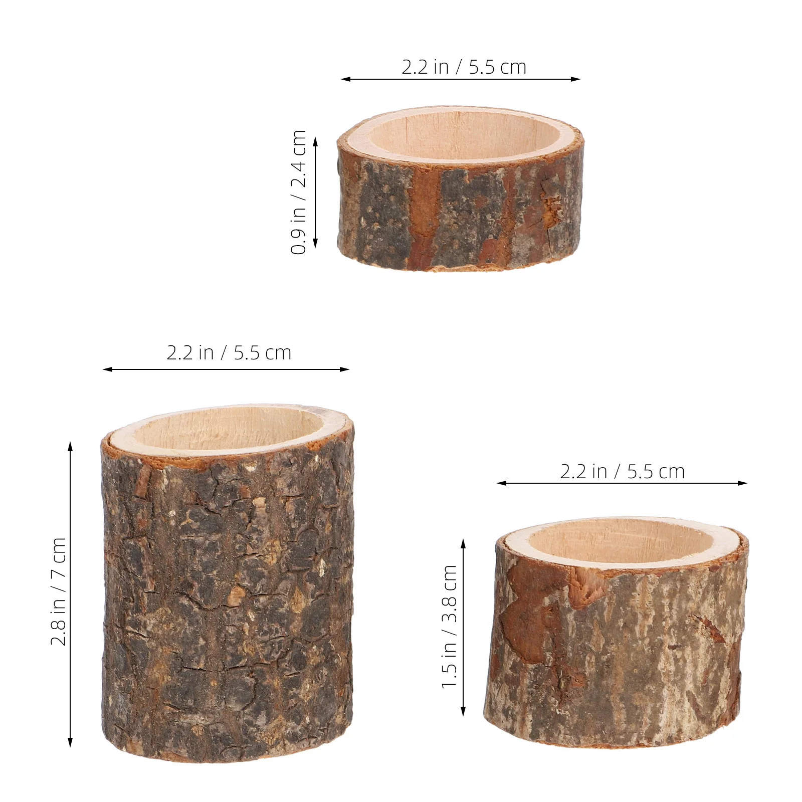 6Pcs Wooden Stand Modern Versatile Plant Holder Tealight Votive Holder Elegant Tabletop Decoration for Home