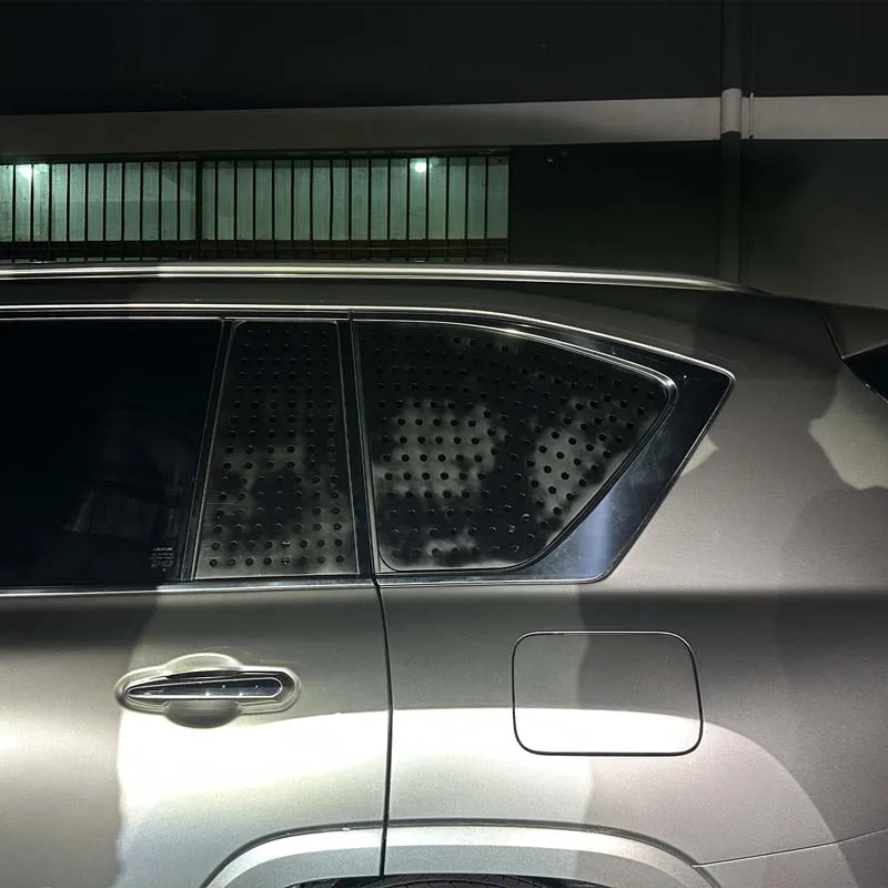 1piece set Aluminum alloy For Lexus LX 2022+car rear triangle window honeycomb panel decorative sticker protection accessories
