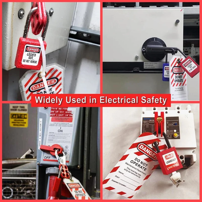 35Pc Lotokit,Portable Lockout Tagout Electrical Kit For Industrial Lockout Devices, Professional Padlock Kit