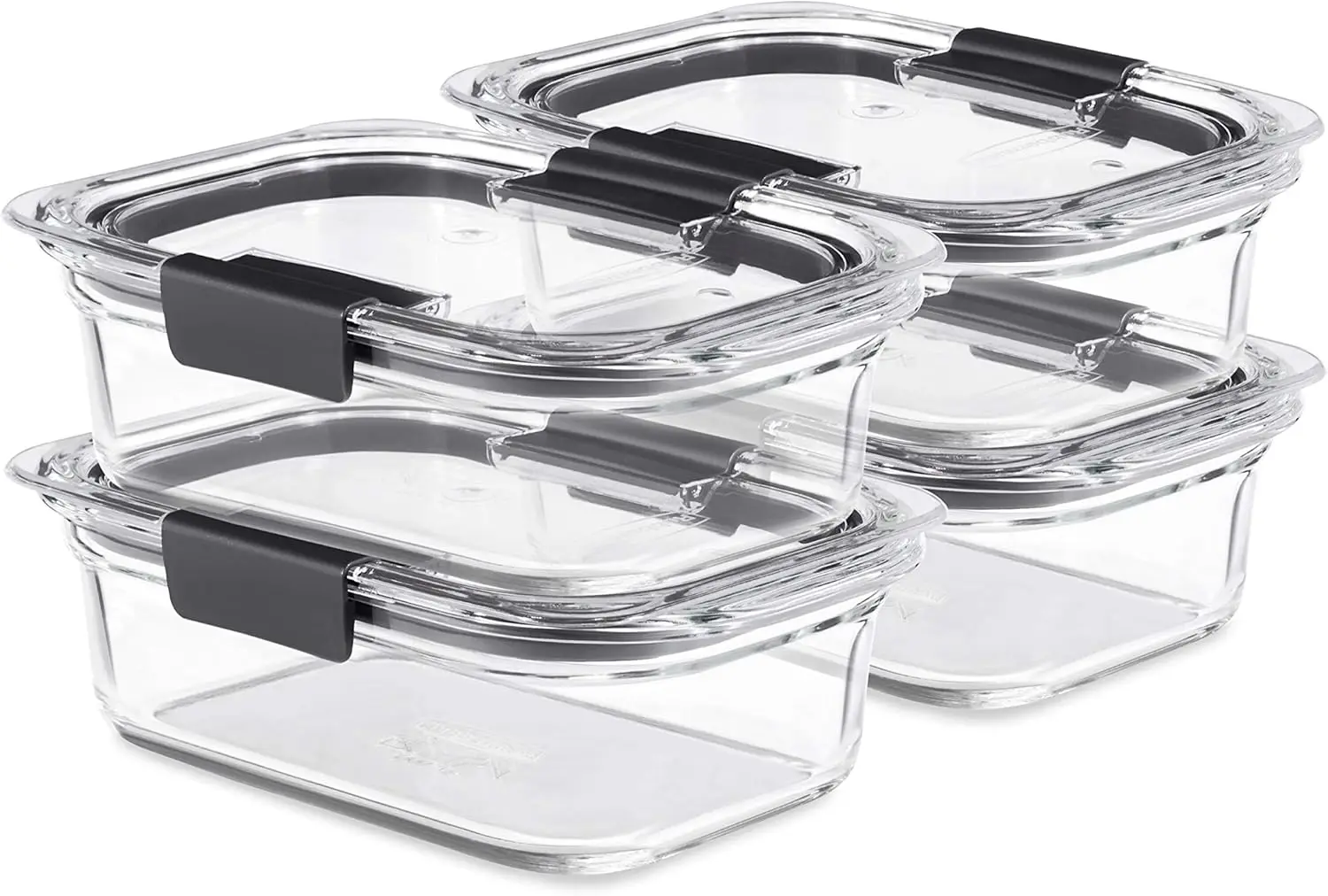 

BPA-Free Leak-Proof Glass Food Storage Containers, 3.2 Cup Set of 4, Clear and Durable