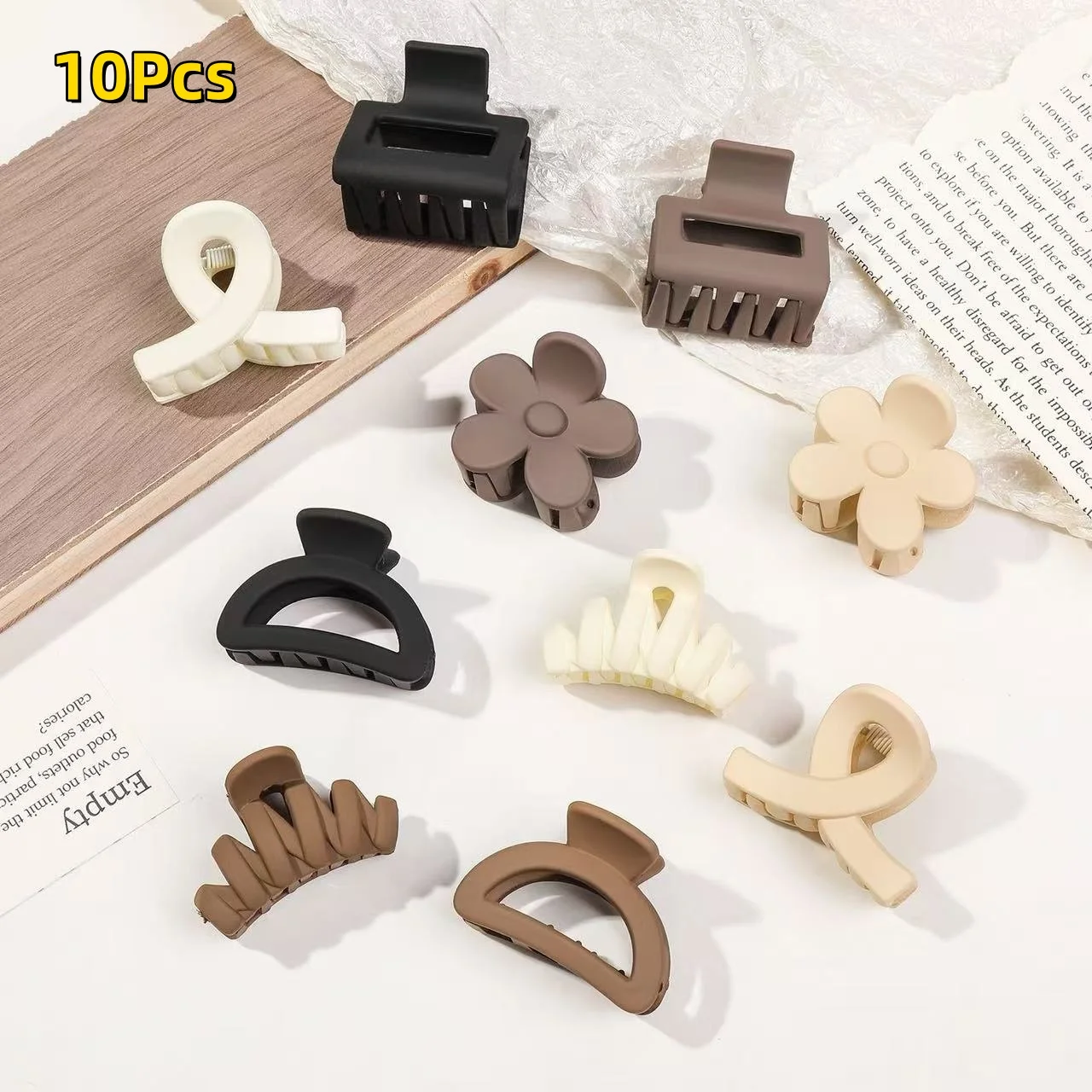 30 Stück polychrome mattierte Haarspangen, kleine Blumen-Haifisch-Clips, geeignet für den täglichen Gebrauch, Kopfbedeckung, Damen- und Mädchen-Haar-Accessoires – Detail 11