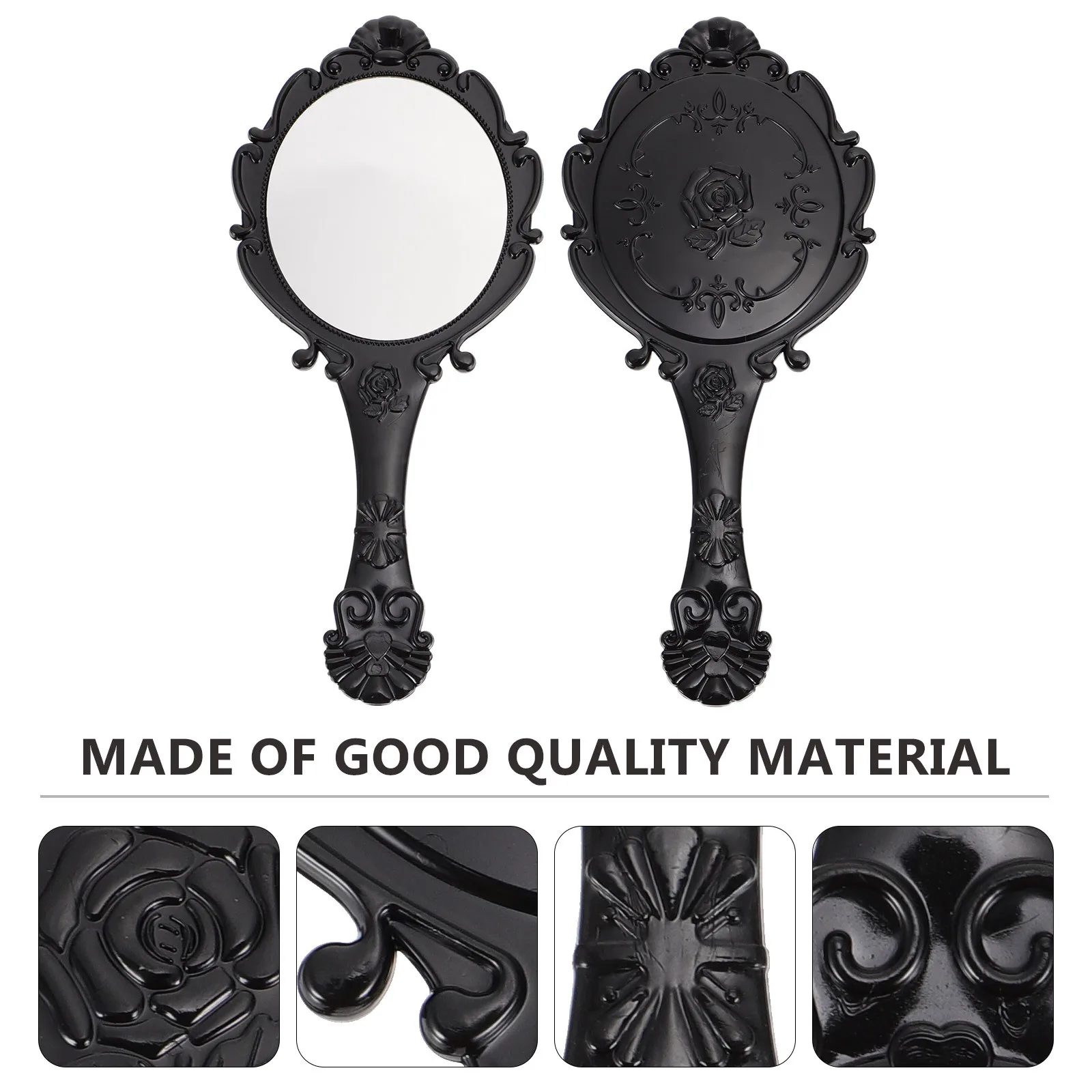 2 قطعة مرآة ماكياج خمر الرجعية المحمولة المحمولة المرآة البالونية للسفر المنزل منضدة الزينة ماكياج التبعي