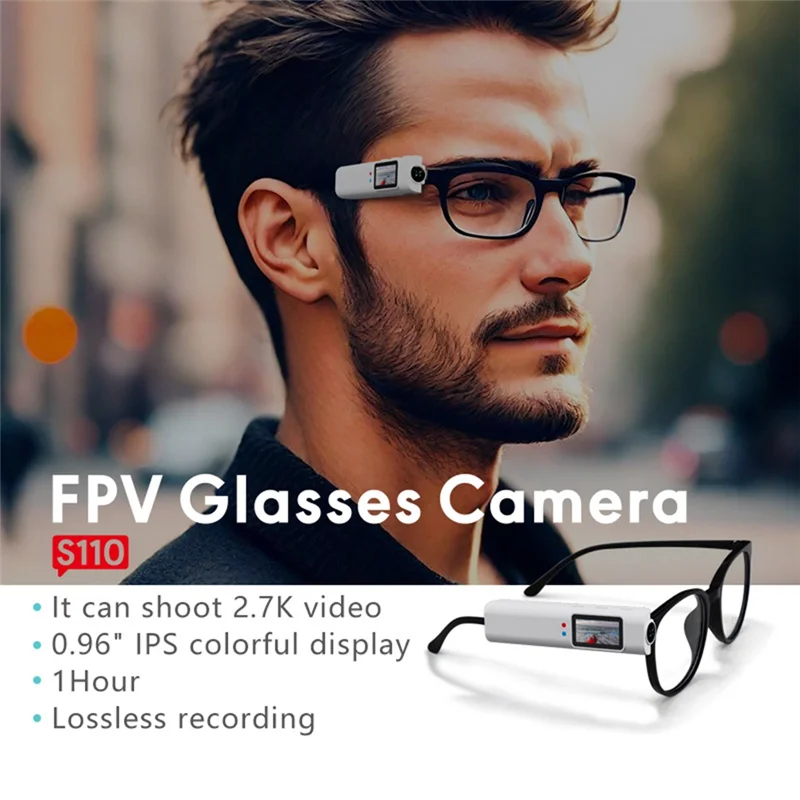 

Practical-Action Cam Video Camcorder 2.7K HD FPV Camera 110°Wide Angle Lens Anti-Shake Cycling Bicycle White
