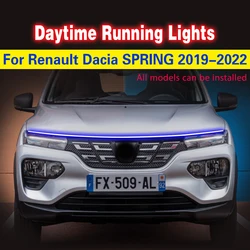 1PCS LED Fog Lamp Daytime Running Lights Car DRL For Renault Dacia SPRING 2019-2022 Car Flexible Decorative Atmosphere Lamps DRL