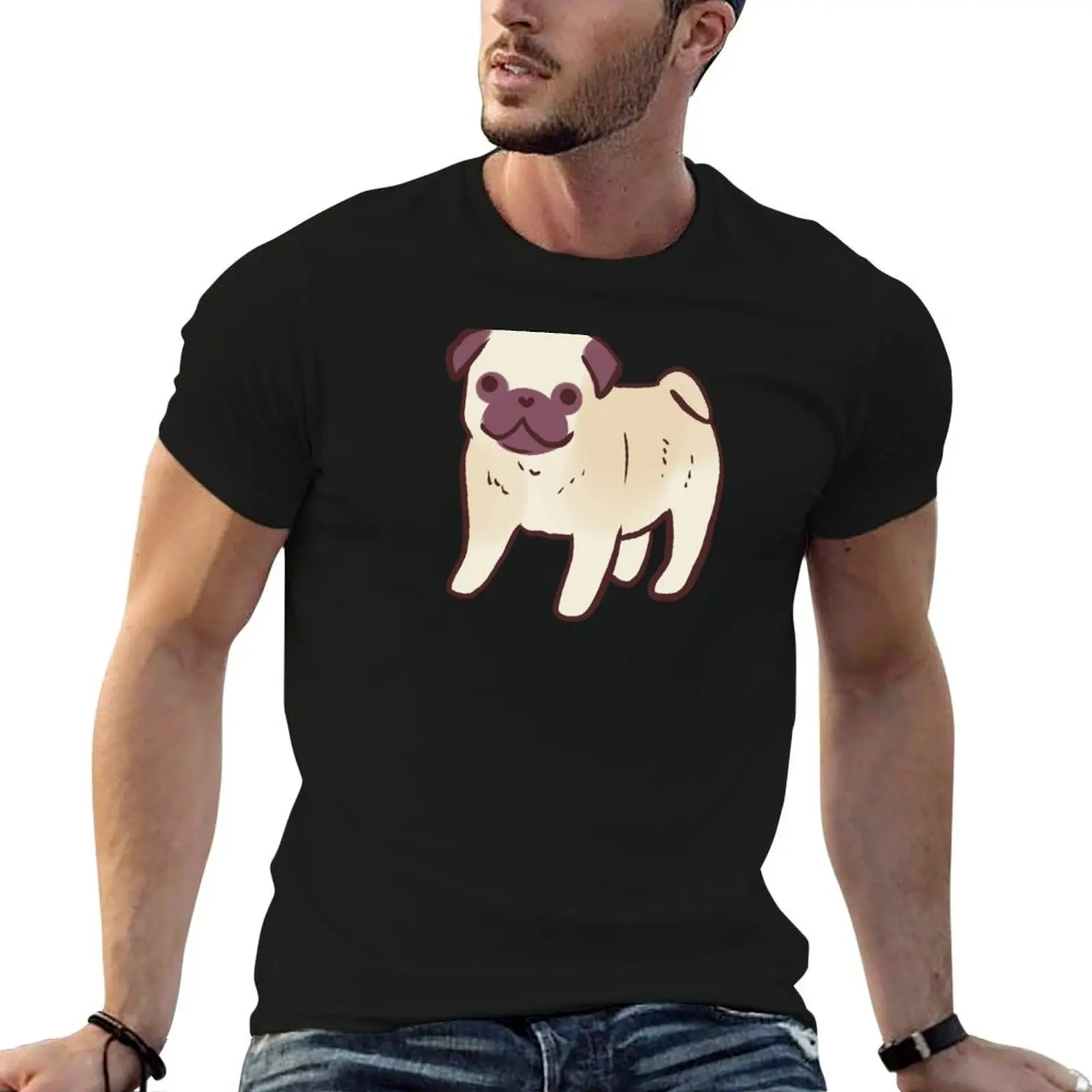 Pug puppy drawing T-Shirt Moisture Wicking Quick Dry Tee