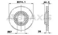 Store code: AE0569 for brake disc mirror air STAREX 2.5 TCI CRDI 03 H100 pickup truck TCI 04