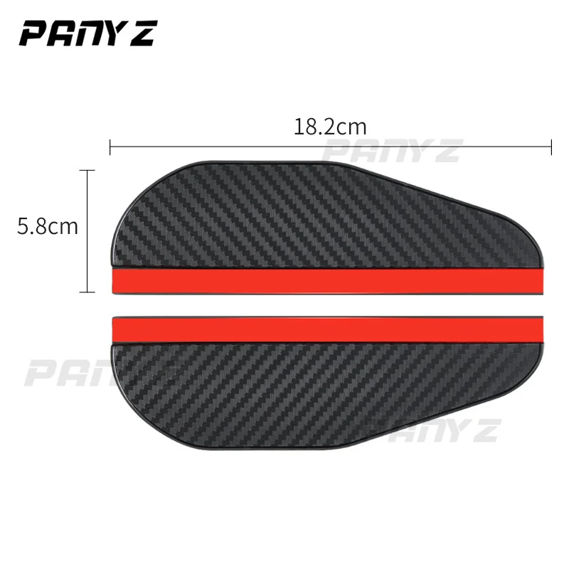 2PCS Car rearview Mirror Rain Eyebrow Visor Carbon Fiber Side Snow Sun Visor Rain cover Car mirror accessories