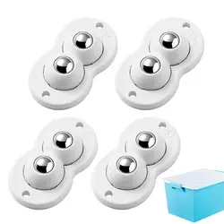 Universal Pulley | 360 Degree Rotation Small Castor Wheels | 4pcs Mini Swivel Casters Wheels for Storage Box Case Cabinet Trash