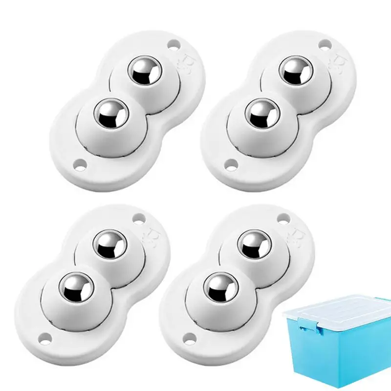 Universal Pulley | 360 Degree Rotation Small Castor Wheels | 4pcs Mini Swivel Casters Wheels for Storage Box Case Cabinet Trash