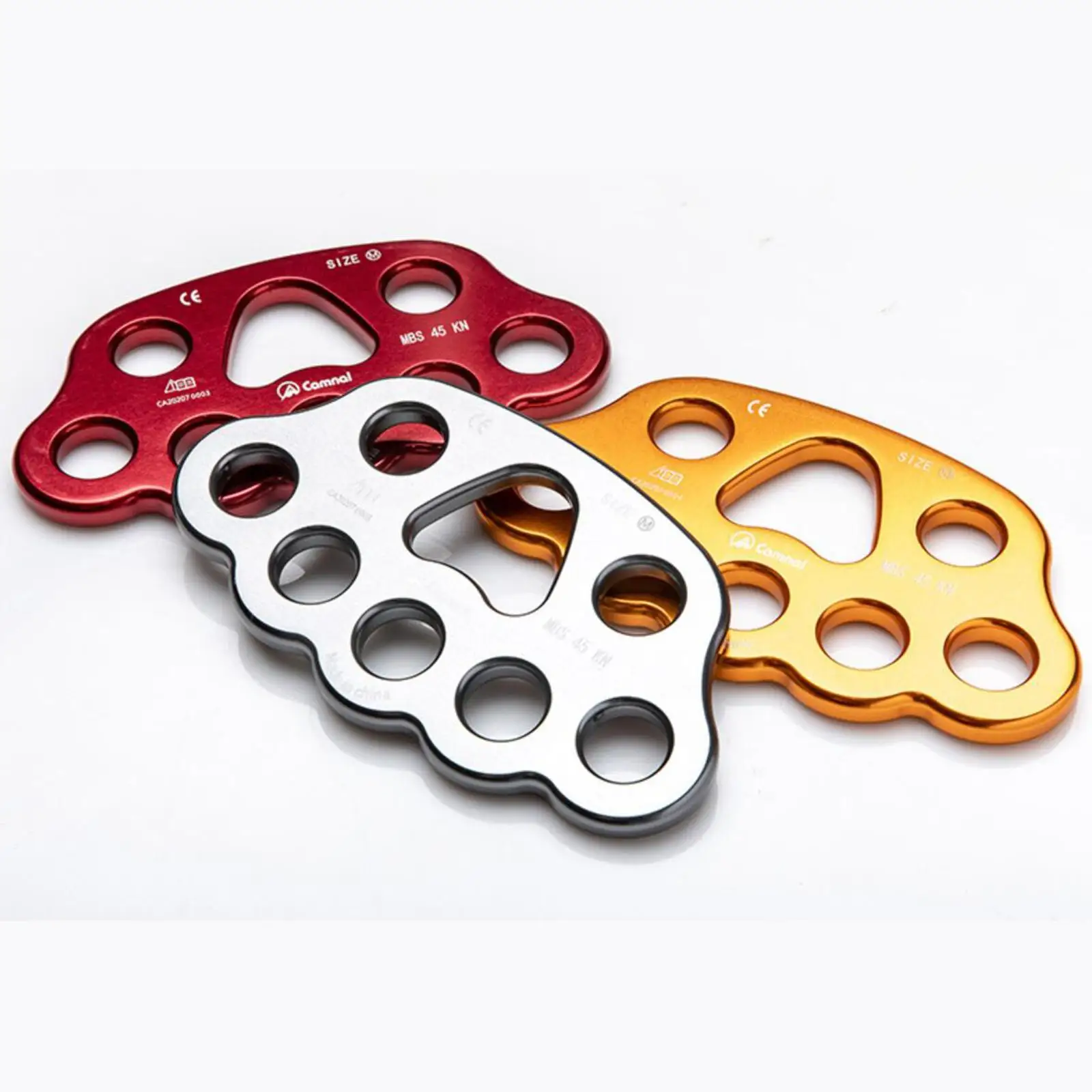 Climbing Plate Aluminum Alloy, 8 Holes Paw Rigging Plate with Multi Anchor for Outdoor Climbing High Level Work