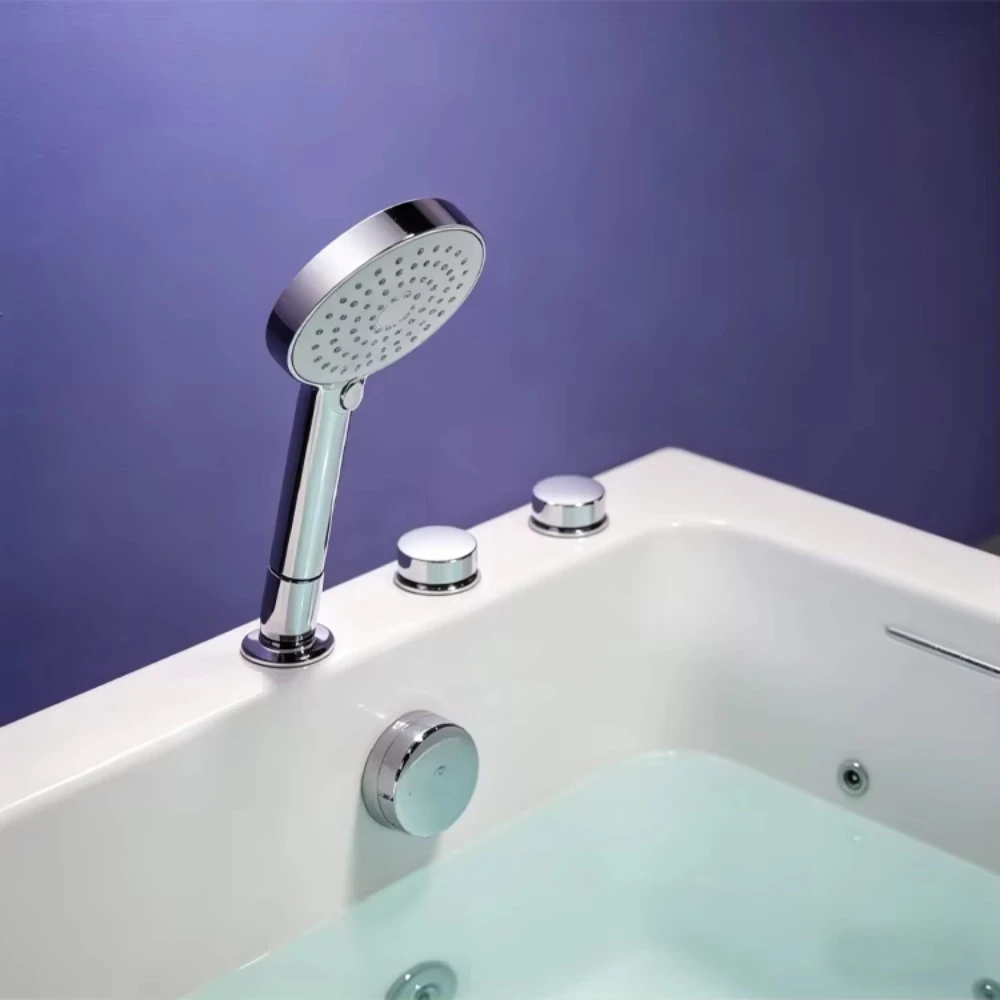 Luxury Freestanding Acrylic Whirlpool Massage Bathtub, Modern Heated Spa Tub for Home Hotel Villa Apartment Indoor Use image 4