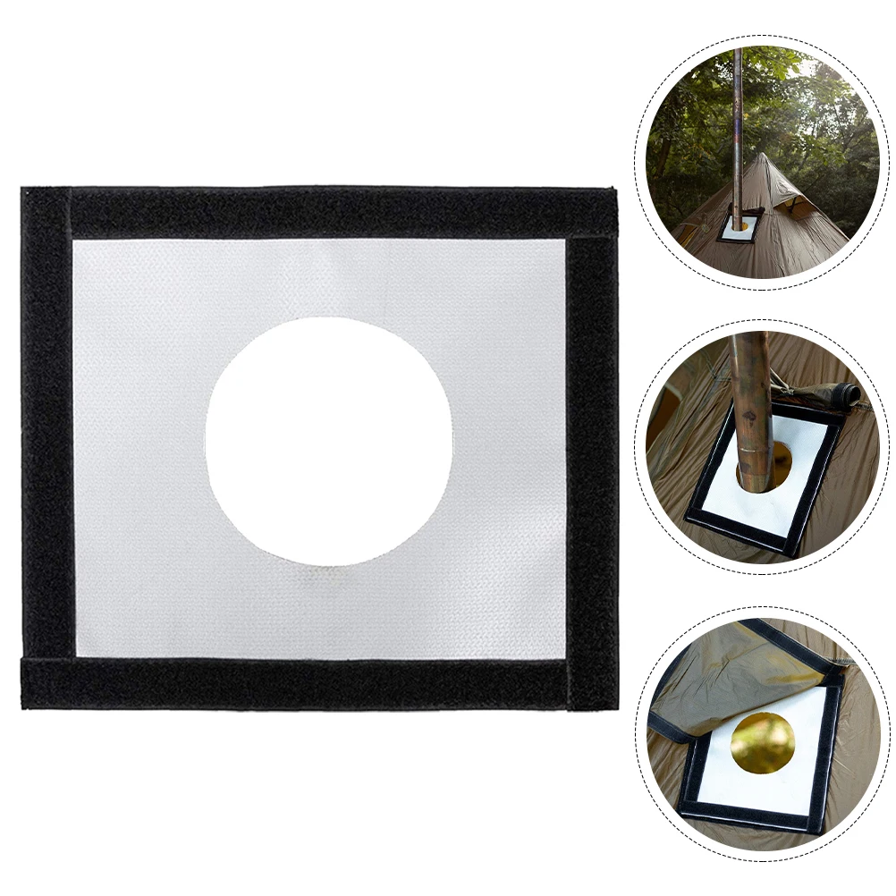 

Hot Tent Stove Jack Fiberglass Protection Ring Camping Stoves Chimney Anti Scalding Flame Retardant Cover Heat Resistant
