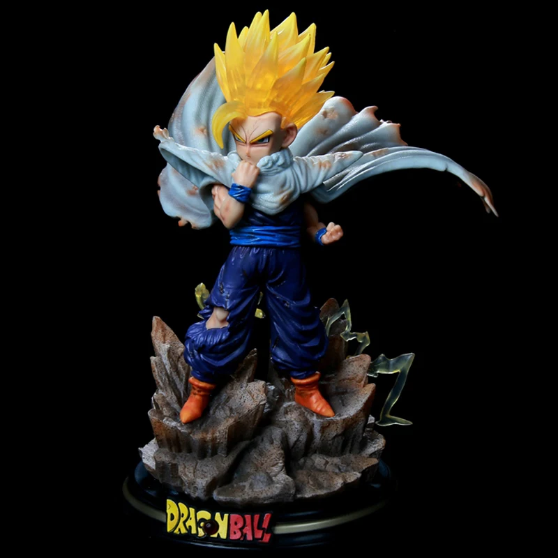 Anime Dragon Ball Figure Son Gohan with Led Light PVC Action Figures Super Saiyan GK Statue Collection Model Toys for Children