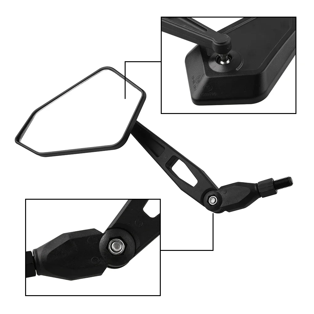 

For Maverick Booster M10 Enduro KTM Suzuki for Spiegel Paar for Honda for Yamaha Kawasaki Motorcycle Hexagonal Rearview Mirror