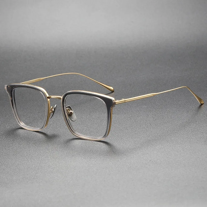 

Men's Glasses Prescription Frames Japanese Handmade Square Titanium TANGO3 Retro for Women Myopia Brand Acetate Eyewear Gafas