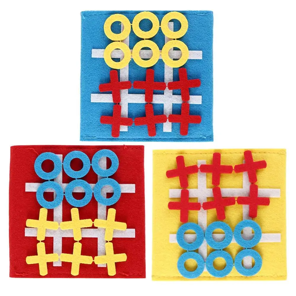 

Felt XO Chess Checkerboard Toys Circle Felt Checkerboard Toys Mini Portable Circle and Cross Chess Childre Gifts