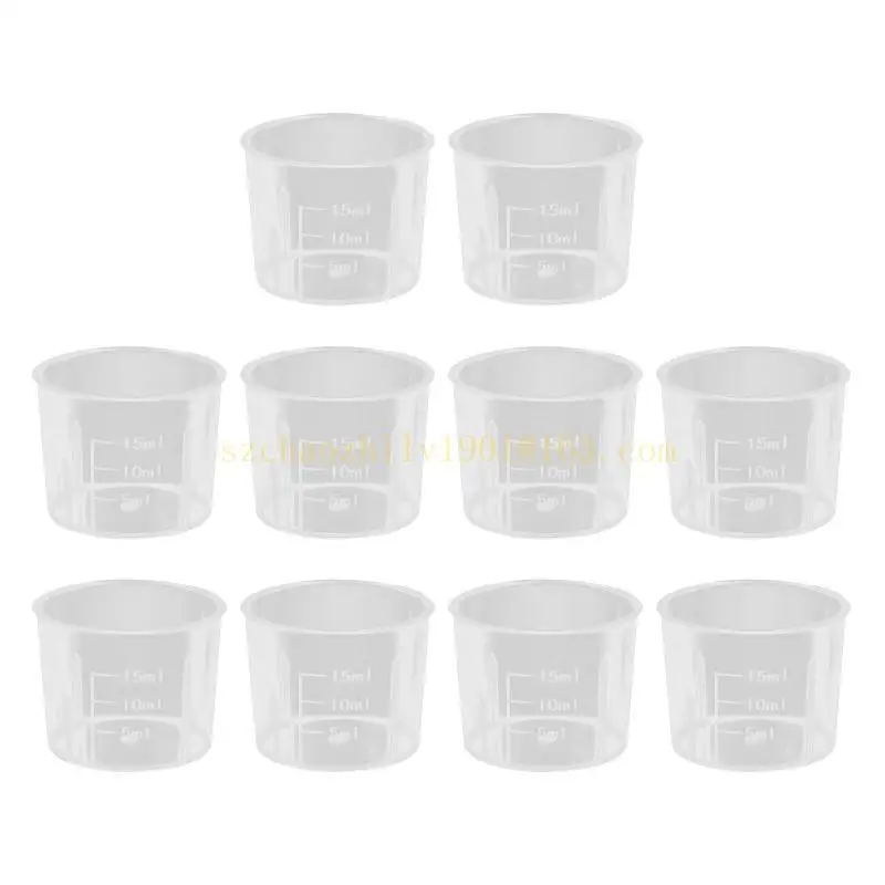 62ka 10 PCS Tazas medición multipropósito con escala para cocinar universidad 15