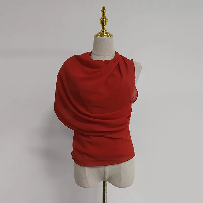 BPN Casual Loose Solid Shirts For Women Stand Collar Sleeveless Solid Vintage Temperament Blouses Female Fashion Summer Clothing