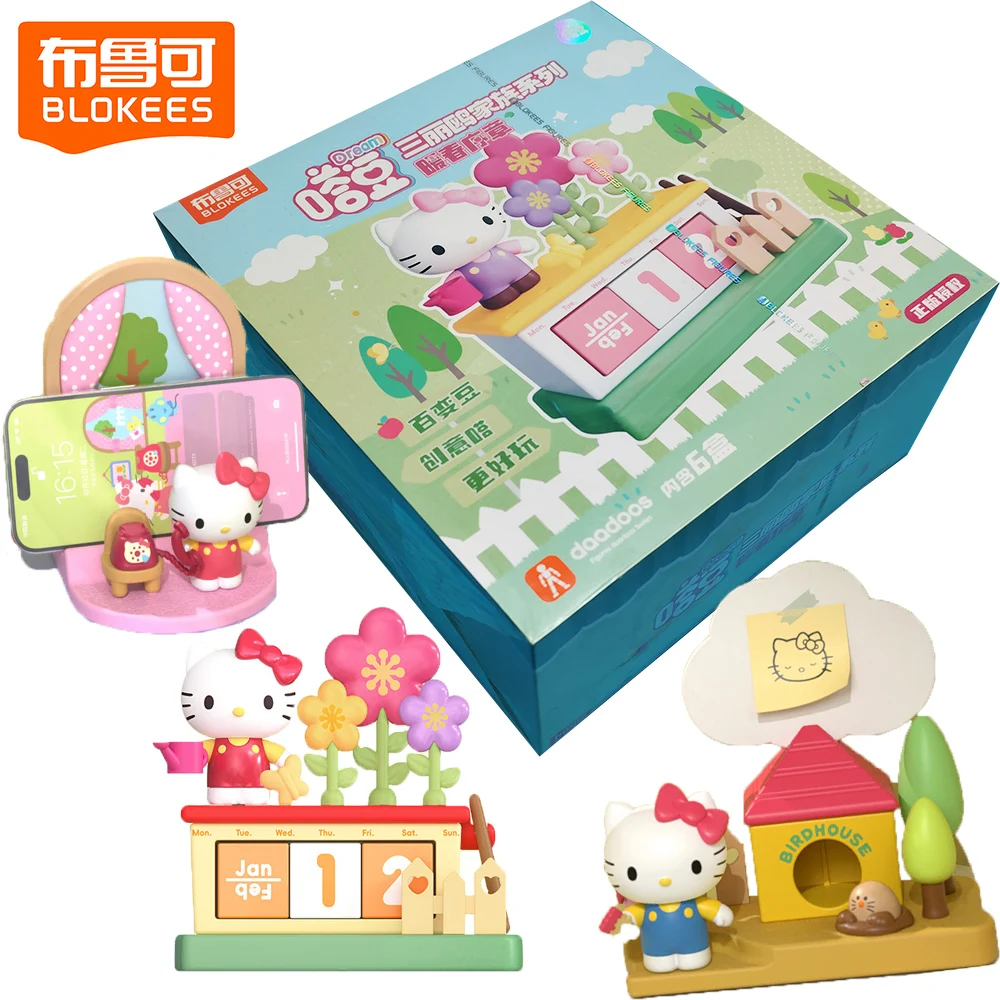 

New Genuine BLOKEES Sanrio Daadoos Blind Box Warm Spring Preface Series Movable Assembly Model Decorative Toys Boys Girls Gifts