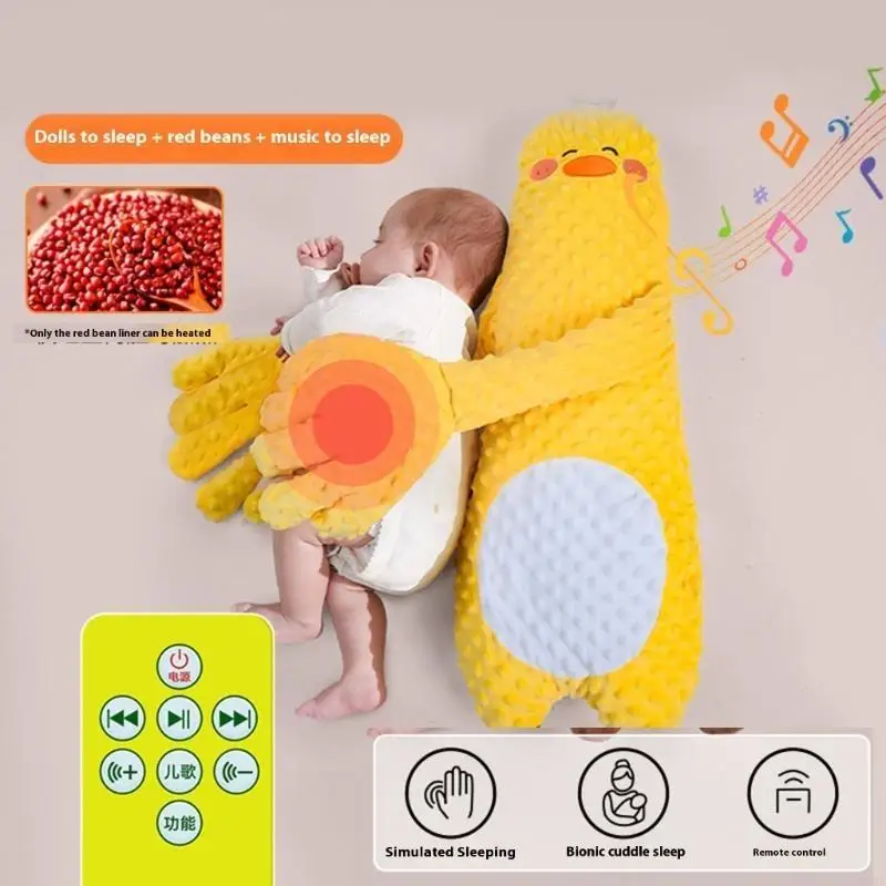 54DF Newborns Sleep Soothing Pillow Simulated Hand Design Breathable Anti Startle Soother Toy for Infant Support