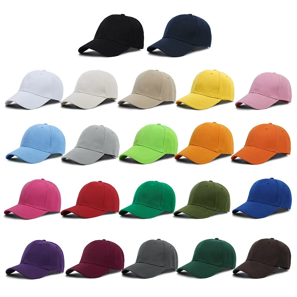 Spring new style wool blue light plate baseball cap polyester hardtop fashionable men women multi-color solid color duckbill cap