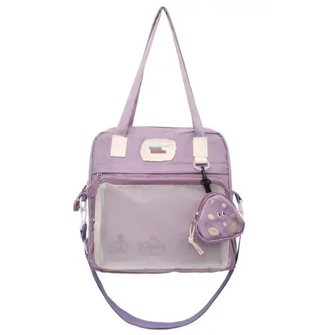 Cute Clear Small Ita Bag Multi-purpose Japanese Style Clear ItaBag PVC Portable Pin Display Backpack School Gift