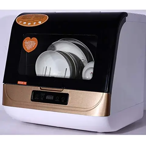 Lavavajillas portátil compacto de 5 litros para apartamentos, dormitorios y vehículos recreativos con vidrio y lavado de frutas, almacenamiento en seco con aire caliente St