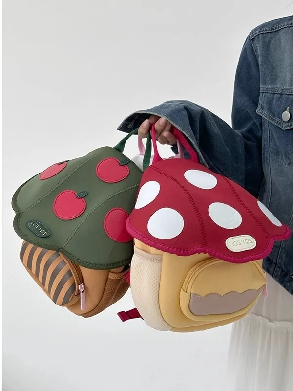 2025 New Design Mini Cute Mushroom Backpack with Advanced Sense, Popular Cute Treasure Series Children's Backpack