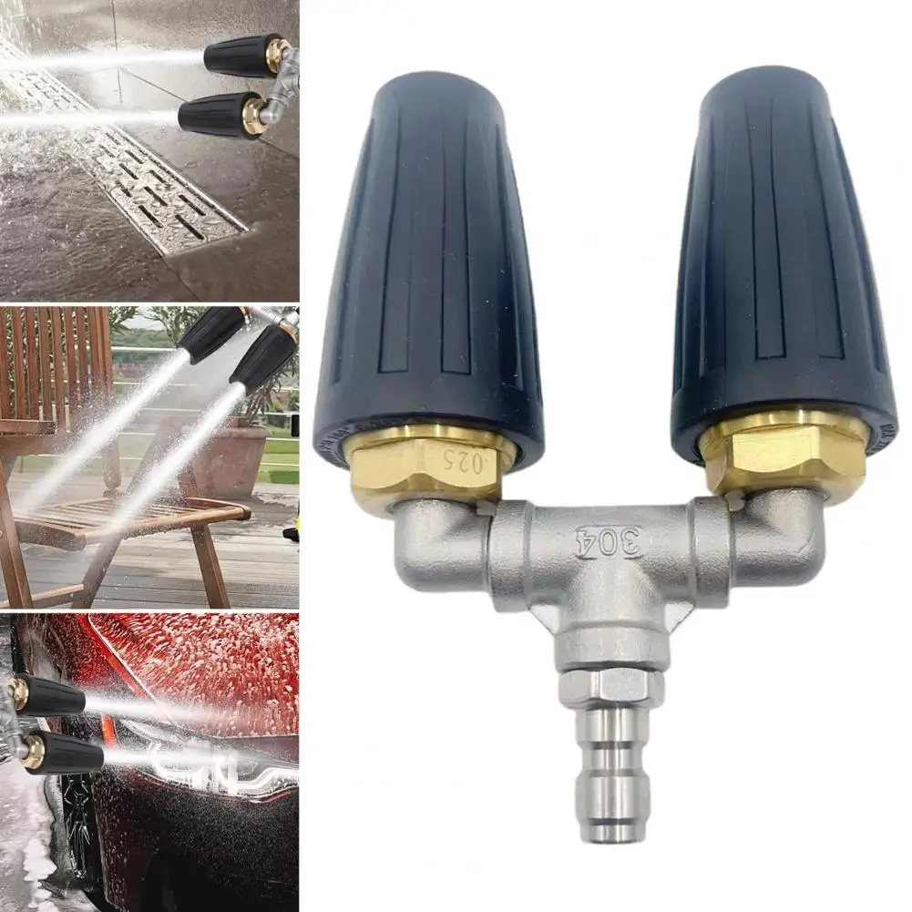 Strong Flushing Force Nozzle Heavy-duty Nozzle High-performance 4000psi Power Washer Nozzle Dual Turbo 2.5 Orifice for Vehicle