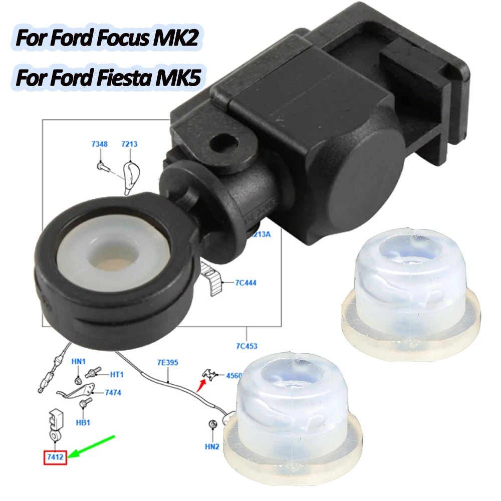 For Ford Focus Mk2 Fiesta MK5 AT Transmission Gear Cable Collet 4S6P-7412-AB 1798222 End Bushing Repair Kit Replacement Parts