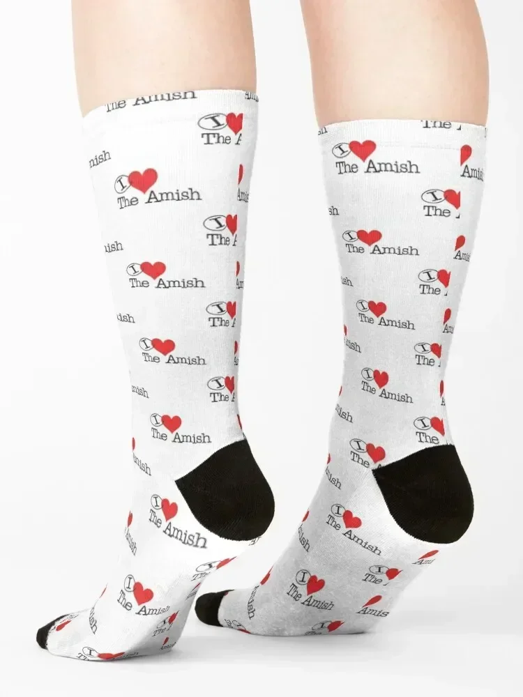 I The Amish Socks basketball fashionable designer brand cotton Socks Men Women's