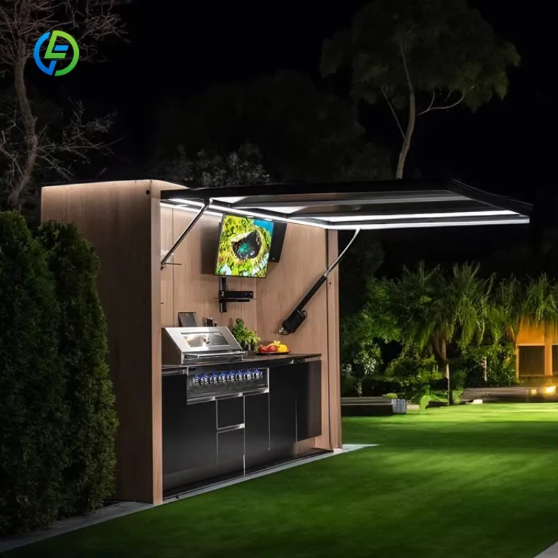 Customized Modular Outdoor BBQ Mobile Kitchen - Large Storage, Weatherproof Design for Garden, Terrace & Camping