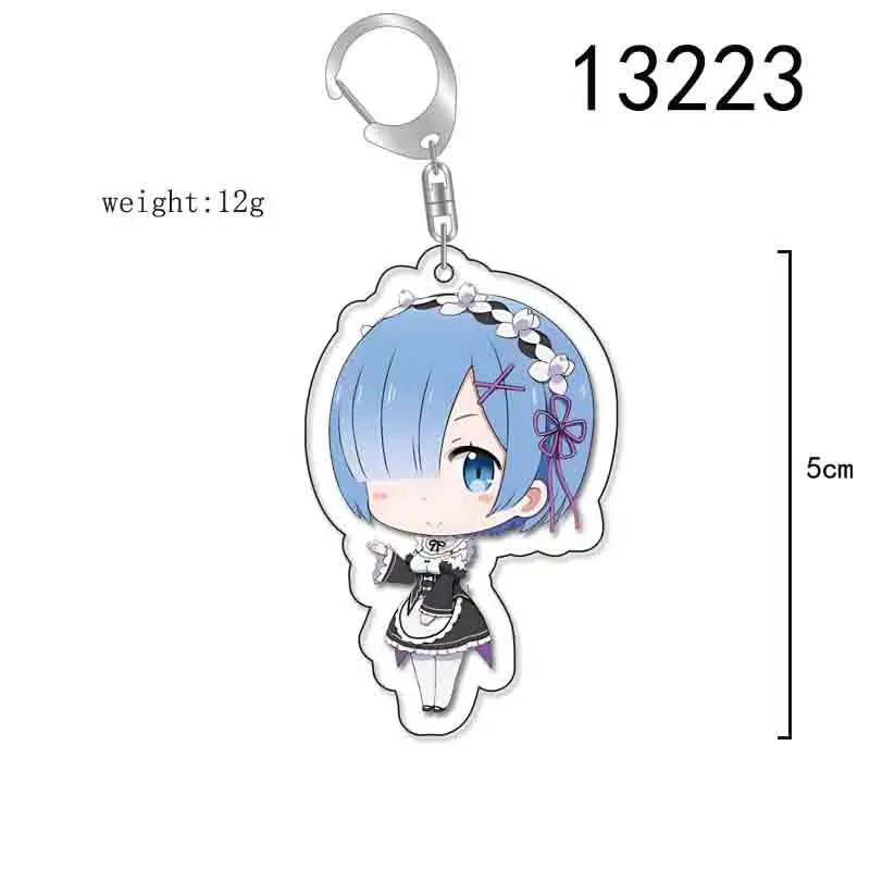 Re: Leben in einer anderen Welt als Null Ram Rem Schlüssel anhänger Emilia Anhänger Beatrice Schlüssel ringe Natsuki Subaru Tasche Zubehör – Detail 7