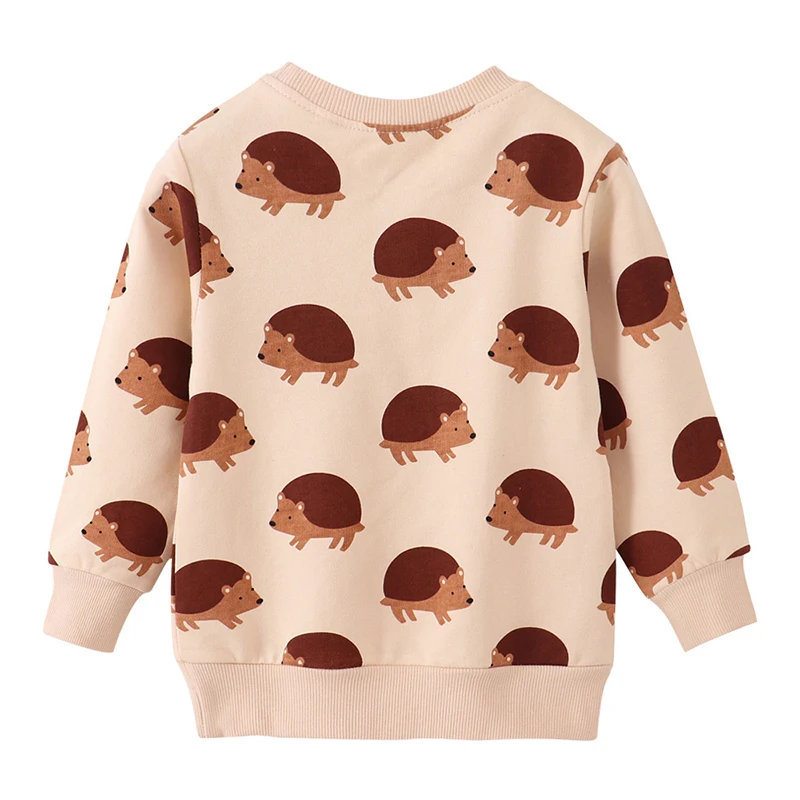 Little maven 2024 Autumn New Tops Kids Clothes Baby Boys Children\'s Clothing Spring Cartoon Hedgehog Infants Sweatshirts Hoodie