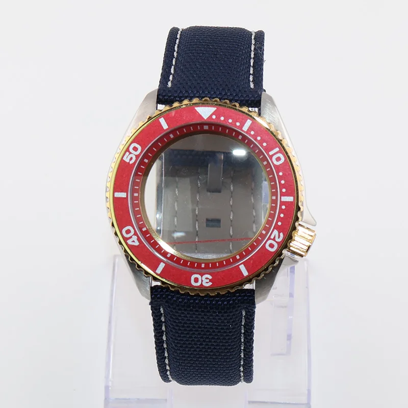 

42 Mm Unisex Watch Case with Leather Strap - No Movement Included (NH34 NH35 NH36)