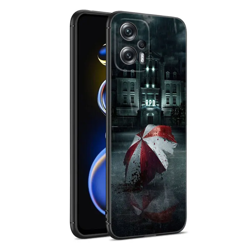 Game R-Resident E-Evil Black Silicone Phone Case For Xiaomi POCO X3 X4 NFC F5 M3 M4 M6 X5 X6 Pro F3 F4 GT 5G C55 C65 M5