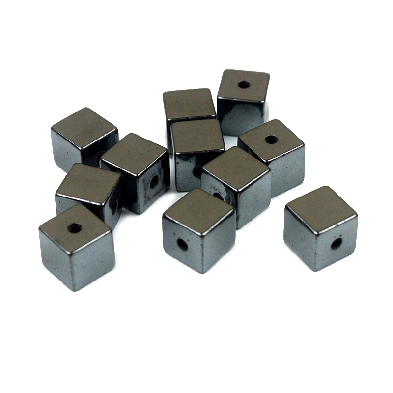 Square Cube Black Hematite Natural Stone Spacer 2/3/4/6/8/mm Loose beads For Jewelry Making Bracelets Necklace Accessories Diy