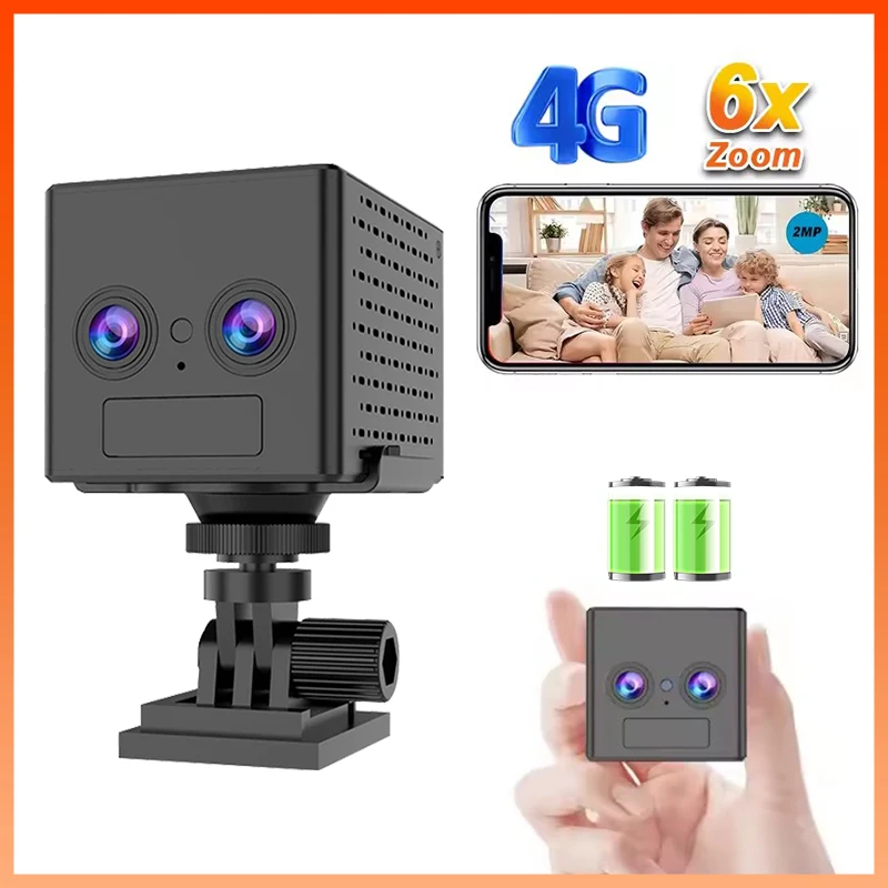 

OKAM HD 4G SIM Card Mini Camera 2MP 3000mAh Battery Camera PIR Human Detection Small Security Surveillance Camera