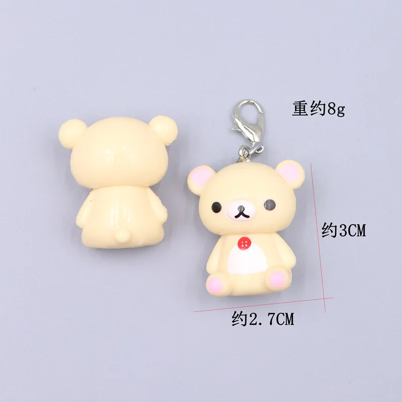 Rilakkuma Korilakkuma Key Chain Couple Relax Bear Cute Keychains New Bags Car Keys Ring Pendant Decor Kids Toys Best Friend Gift