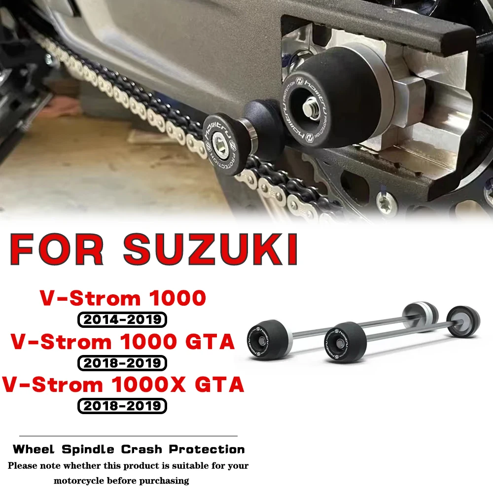 

For SUZUKI V-Strom 1000 V-Strom 1000 GTA / 1000X GTA 2014-2019 Motorcycle Accessories Front Rear Wheel Spindle Crash Protection