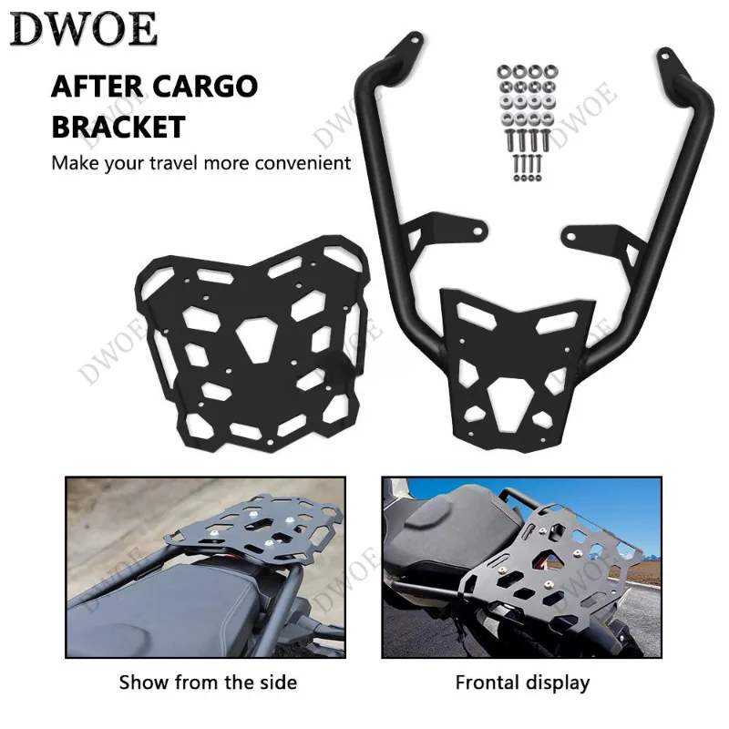 Motorcycle Rear Carrier Luggage Rack Holder Saddlebag Holder Cargo Shelf for Honda XADV750 FORZA750 NSS750 2021 2022 2023 2024