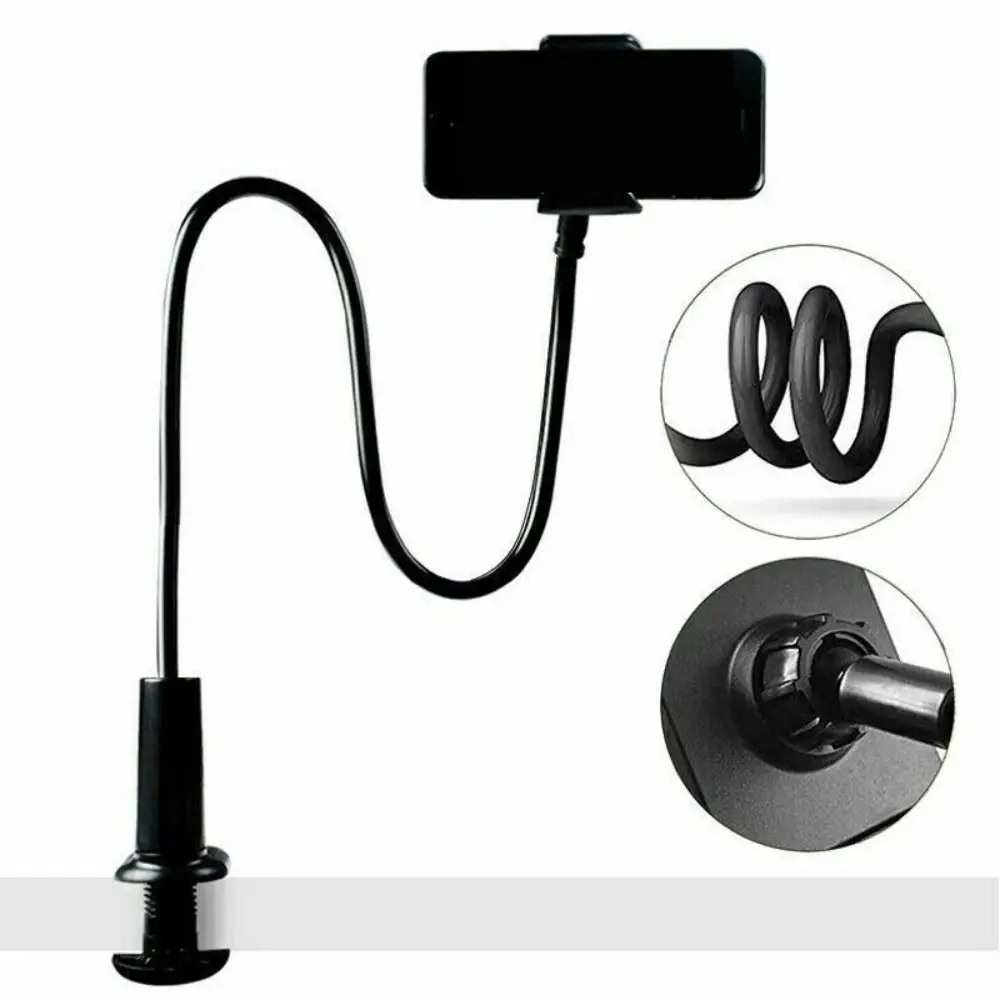 حامل هاتف محمول بمشبك مرن بزاوية قابلة للتعديل 360 درجة ° حامل كمبيوتر لوحي قابل للدوران بتصميم محمول بطول 70 سم #2