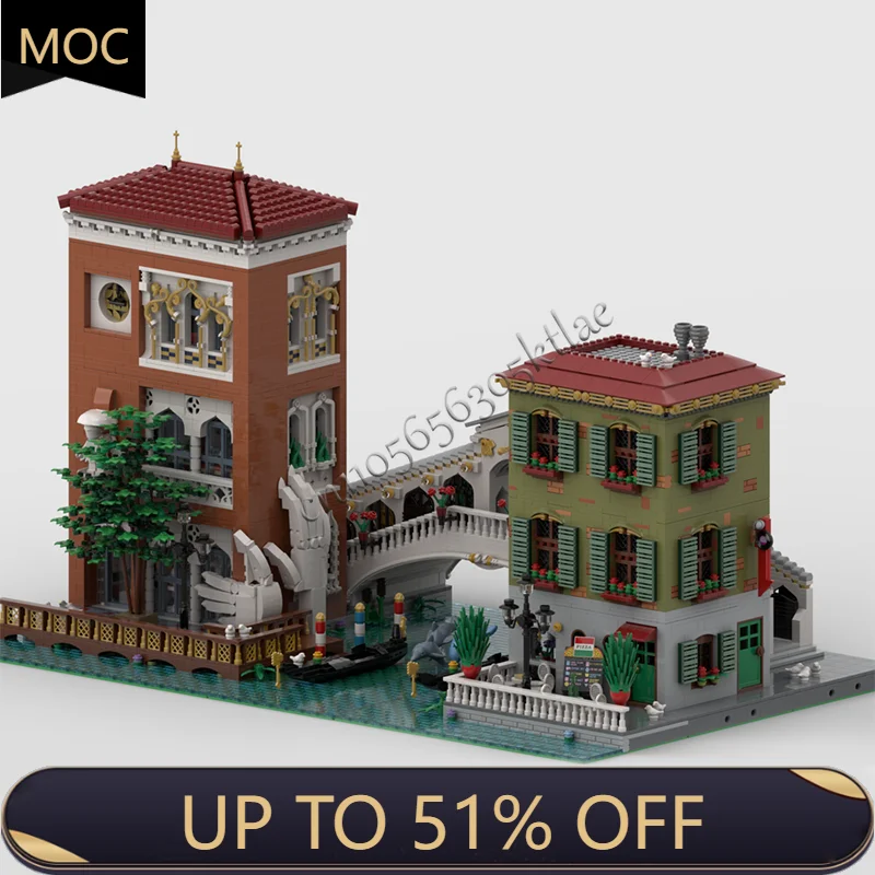 ตัวต่อโมเดลอาคารริมน้ำ 10097 ชิ้น ชุดประกอบสถาปัตยกรรมคลาสสิกแบบโมดูลาร์ ของเล่นเสริมพัฒนาการสำหรับเด็ก ของขวัญวันเกิด