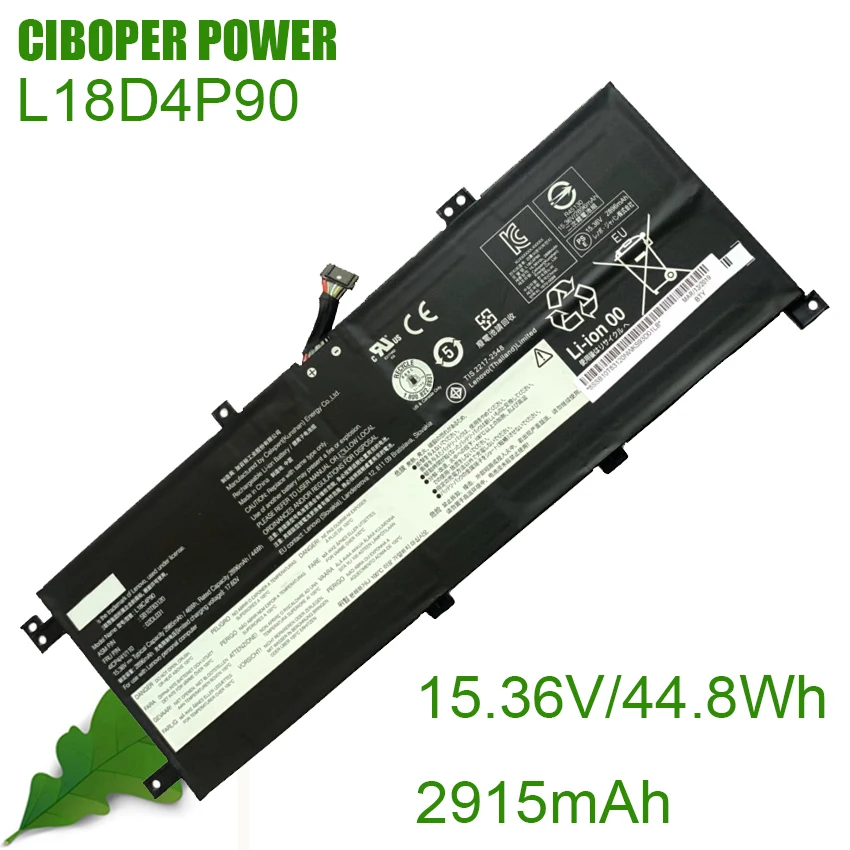 

CP Laptop Battery L18D4P90 2915mAh For ThinkPad L13 Gen 1 2 Yoga S2 Gen 6 TP00114C L18M4P90 L18D4P90 02DL030 01DL031