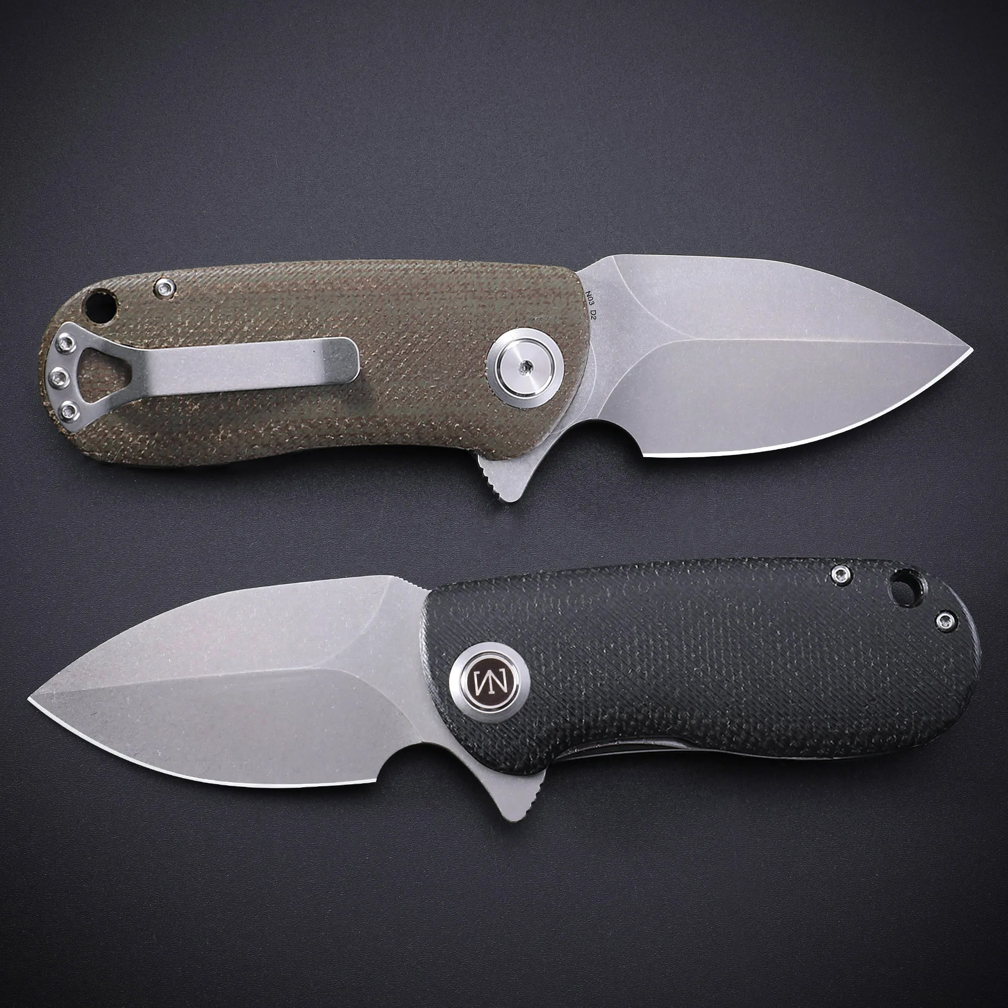Imagem -02 - Nightwolf Mini Pocket Folding Knife d2 Steel Micarta Handle Autodefesa Tactical Edc Faca Dobrável Sobrevivência Ferramenta ao ar Livre